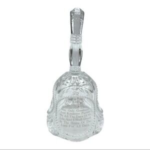 Crystal Glass - Bell Prayer Hands | Sz. 5" x 2.5" | Vintage Home Decor